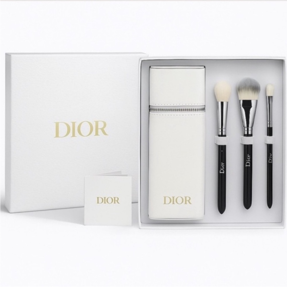 Dior White and Black Makeup Brush Set